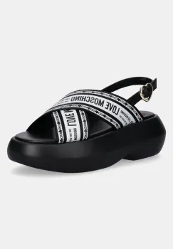Love Moschino sandale culoarea negru, cu platforma, JA16207I0MIX200A imagine