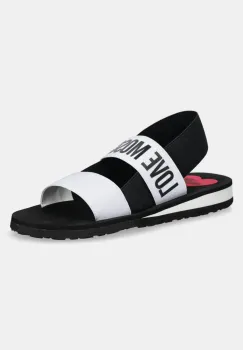 Love Moschino sandale femei, culoarea alb, JA16033G0MJN410A imagine