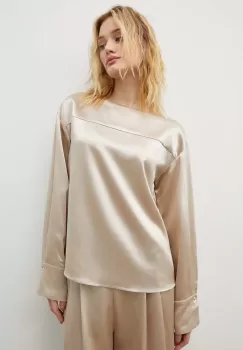 Lovechild bluza femei, culoarea bej, neted imagine