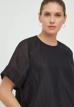 Lovechild bluza femei, culoarea negru, neted imagine