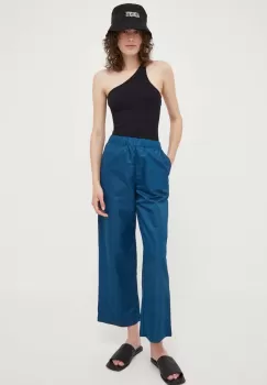 Lovechild pantaloni femei, lat, high waist imagine