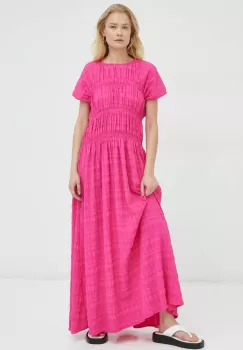 Lovechild rochie Akia culoarea roz, maxi, evazati imagine