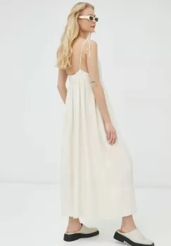 Lovechild rochie culoarea bej, maxi, evazati imagine