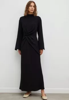 Lovechild rochie culoarea negru, maxi, drept imagine