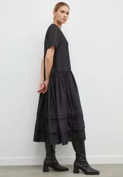 Lovechild rochie culoarea negru, midi, evazati imagine