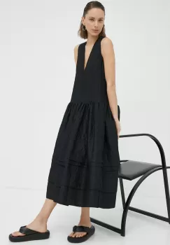 Lovechild rochie culoarea negru, midi, evazati imagine