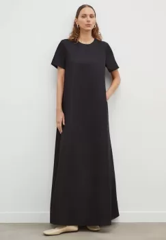 Lovechild rochie din amestec de lana culoarea negru, maxi, evazati imagine