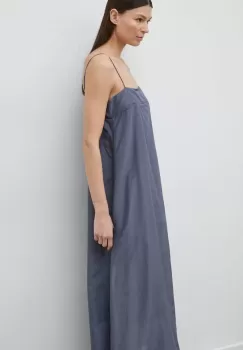 Lovechild rochie din amestec de matase culoarea albastru marin, maxi, evazati imagine