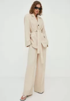 Lovechild sacou culoarea bej, un singur rand de nasturi, neted imagine
