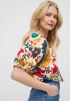 Luisa Spagnoli bluza din bumbac femei, modelator imagine