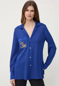 Luisa Spagnoli camasa RUNWAY COLLECTION femei, cu guler clasic, regular, 58346 imagine