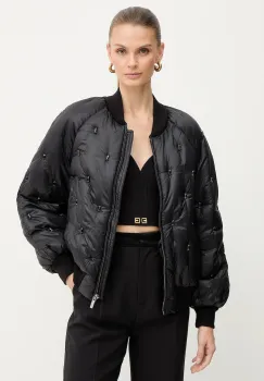 Luisa Spagnoli geaca bomber culoarea negru, de iarna, 542326 imagine
