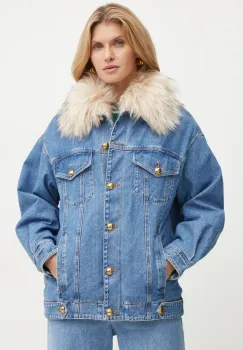 Luisa Spagnoli geaca jeans SCIALUPPA femei, de tranzitie, 541266 imagine