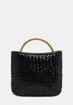 Luisa Spagnoli geanta de piele culoarea negru, 542188 imagine
