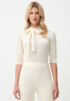 Luisa Spagnoli pulover de lana culoarea bej, light, 100067 imagine