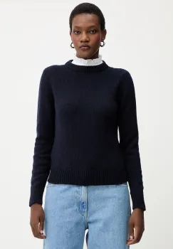 Luisa Spagnoli pulover de lana culoarea bleumarin, 100116 imagine