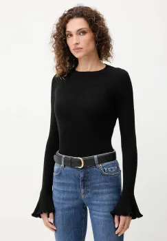 Luisa Spagnoli pulover de lana culoarea negru, light, 100119 imagine