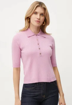 Luisa Spagnoli pulover de lana femei, culoarea roz, light, 58548 imagine