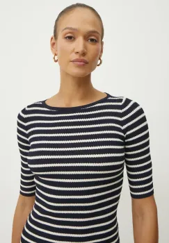 Luisa Spagnoli pulover femei, culoarea albastru marin, light, 58603 imagine