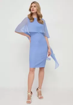 Luisa Spagnoli rochie de matase mini, drept imagine