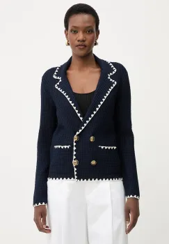 Luisa Spagnoli sacou cu doua randuri de nasturi pentru femei, cu vascoza Cosmica imagine