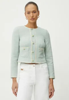 Luisa Spagnoli sacou culoarea verde, un singur rand de nasturi, 541684 imagine