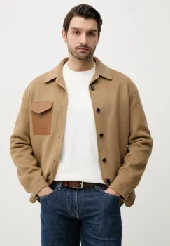 MACKAGE geaca de lana culoarea verde, de tranzitie, oversize, EMMANUEL imagine