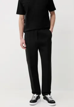 MACKAGE pantaloni de trening barbati, culoarea negru, neted, JAMIL.R imagine