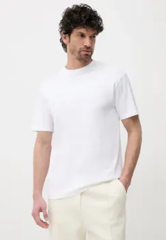 MACKAGE tricou din bumbac barbati, culoarea alb, neted, TEE.R imagine