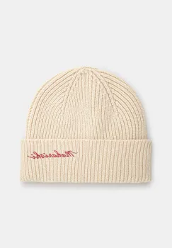 Maharishi caciula de lana Maharishi Embroidered Beanie culoarea bej, de lana, 1368.ECRU imagine