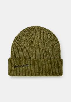 Maharishi caciula de lana Maharishi Embroidered Beanie culoarea verde, de lana, 1368.OLIVE imagine