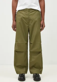Maharishi pantaloni de bumbac Bonsai Landscape Loose Snopants culoarea verde, drept, 5346.OLIVE imagine
