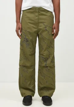 Maharishi pantaloni de bumbac Dpm: Sparse Bonsai Snopants culoarea verde, drept, 5340.OLIVE imagine