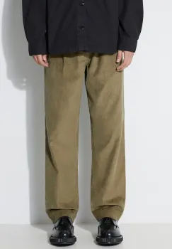 Maharishi pantaloni de catifea cord Loose Chino culoarea verde, cu fit chinos, 4568.OLIVE imagine