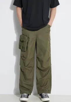 Maharishi pantaloni M.A.L.I.C.E. M51 Cargo Pants Cotton Hemp Twill 28 barbati, culoarea verde, drept, 5051.OLIVE imagine