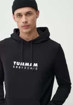 Mammut bluza trening culoarea negru, cu gluga, cu imprimeu imagine