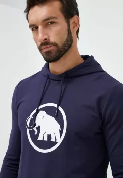 Mammut bluza trening ML Hoody Classic culoarea albastru marin, cu gluga, cu imprimeu imagine