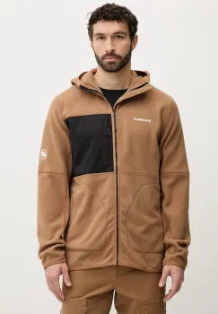 Mammut hanorac in aer liber Tamaro culoarea maro, cu gluga, uni, 1014.06490 imagine