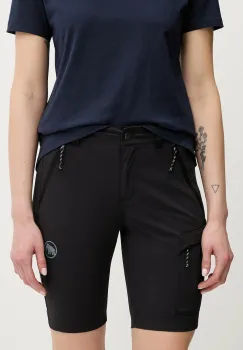 Mammut pantaloni scurti outdoor Runbold IV culoarea negru, uni, high waist, 1023-01200 imagine