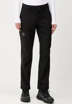 Mammut pantaloni sport Runbold Winter culoarea negru, drept, medium waist, 1021.01390 imagine