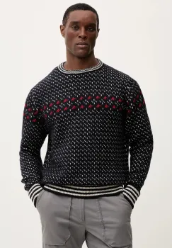 Mammut pulover de lana Mammut x Cabourn Direttissima culoarea bleumarin, calduros, 1014.07060 imagine