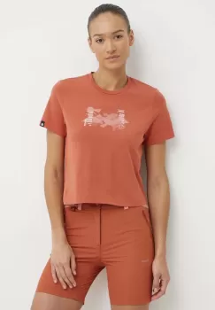 Mammut tricou Massone femei, culoarea rosu imagine