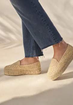 Manebi espadrile Yucatan Double Sole Espadrilles culoarea bej, cu platforma, V 2.7 D0 imagine
