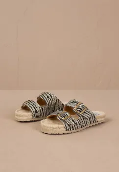 Manebi papuci Nordic Sandals femei, culoarea bej, H 2.5 R0 imagine