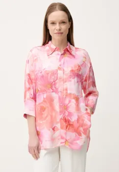 Marc Aurel camasa femei, culoarea roz, cu guler clasic, relaxed, 6279-1000-93395 imagine