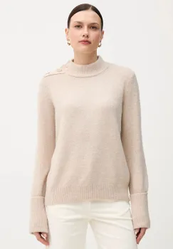 Marc Aurel pulover din amestec de lana culoarea bej, cu turtleneck, 8064-8000-82028 imagine