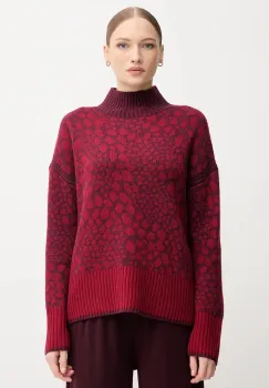 Marc Aurel pulover din amestec de lana culoarea rosu, calduros, cu turtleneck, 8026-8000-82046 imagine