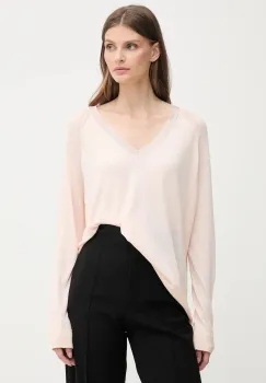 Marc Aurel pulover din amestec de matase culoarea bej, light, 8943-8000-82051 imagine