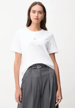 Marc Aurel tricou din bumbac culoarea alb, 7718-7000-73881 imagine