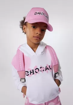 Marc Jacobs bluza copii culoarea alb, cu gluga, modelator imagine